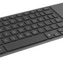 Rapoo Portable Wireless Keyboard with Touchpad, Multi-Device HTPC Keyboard for PC-Connected TV/Tablet/Steam Deck/Gaming Console/Raspberry Pi/Mini PC - Support Touch Gestures for Windows & Mac, Black