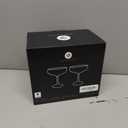 VEMACITY - Elegant Handblown Coupe Cocktail Glasses Set of 2 (10oz) - Crystal Espresso Martini Glasses, Champagne Saucers - Vintage Glassware | Wedding Gift | Ideal for Martinis and Margaritas