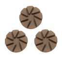 Hybrid Diamond Ceramic Polishing Pucks, Aggressive Concrete Terrazzo Floor Hook n Loop Grinding Pads, 3 Inch Long Using Life Transitional Discs,30# 3 PCS