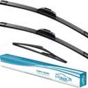VTOGOI Wiper Blades With Rear Wiper Blades Set For 2007-2012 Mini Cooper Automotive Replacement Windshield Wiper Blades, That Meet OEM Quality Easy DIY Install 19"+18"+10"(Set of 3)