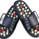 SYH Acupressure Foot Massager - Plantar Fasciitis Relief Acupoint Reflexology Stimulation Massage Sandals Slippers Shoes - Gift for Men Women Parent (Women (6-7))