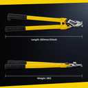 AUPREX 24 Inch Heavy Duty Cable Cutter, Carbon Steel Wire Rope Cutter for Aluminum and Copper Wire Rope, Multi-Functional Labor Saving Long Arm Wire Cutter Pliers with Ergonomic Design