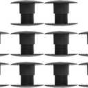 10PCS Tabletop Foosball Bushings Bearing Rods for Fun Games Accessories Black Foosball Machine Bearings Replacement Diameter Threaded Plastic Portable Size Foosball Replacement Parts