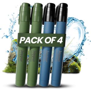 Portable Water Filter Straw Survival, Essential Camping & Hiking Gear, Water Purification Straw for Travel, Biking and Emergency Preparedness