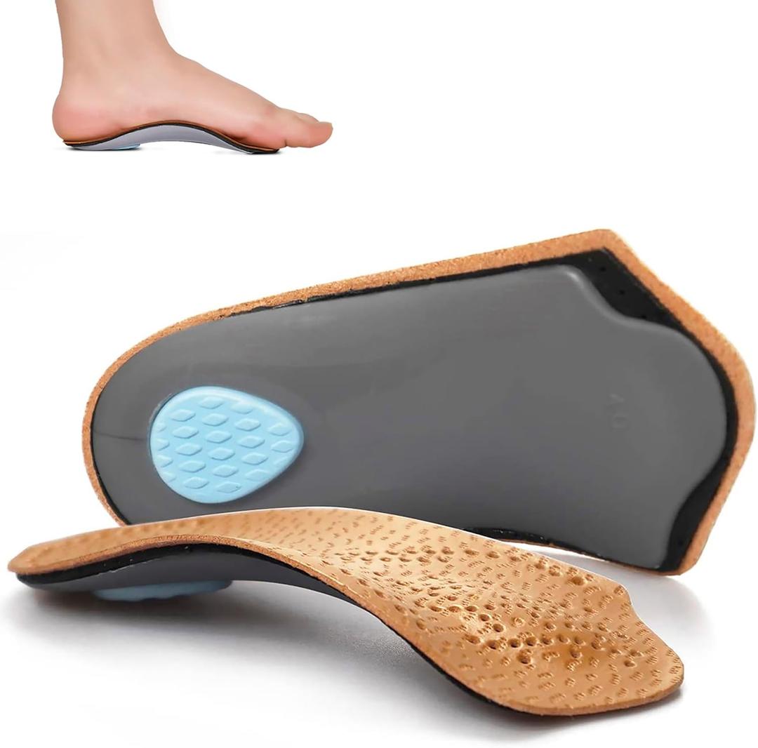 Arch Support Insoles for Women/Men, 3/4 Plantar Fasciitis Insoles High Arch Supports Shoe Insoles for Flat Feet Over-Pronation Foot Pain Relief, Orthotics Heel Cushion Inserts for Running Walking, XL