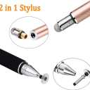 Mixoo Capacitive Stylus Pen, Disc & Fiber Tip 2 in 1 Series, High Sensitivity and Precision, Universal for ipad, iPhone, Tablets and Other Touch Screens, Model: Rose Gold