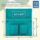 12 Pack Chair Pockets for Classrooms, 20 x 17 Inch Seat Sacks for Classroom Chairs k-2 with Name Slots and Tags, Chair Pockets for Kindergarten, School, Home, Office (6 Bright Color) (Large)