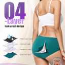 TANSTC Period Underwear for Women Heavy Flow Leakproof Menstrual Panties Postpartum Hipster Briefs 3 Pack, Large