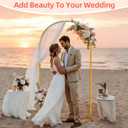 Gold Metal Arch Backdrop Stand, 6.6FT Wedding Arch Stand for Birthday Party Bridal Baby Shower Graduation Ceremony Photo Booth Garden Floral Balloon Arches Decoration