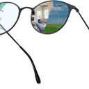 KISSOUL Multifocal Transition Photochromic Progressive Reading Glasses Men Women Blue Light Blocking Metal Multifocus Readers (Black, 1.5 x)