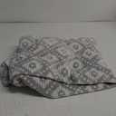 Lucky Brand Diamond Dot Jacquard Gray Geometric Fuzzy Throw Blanket 36"x 60" - Plush & Thick Softness