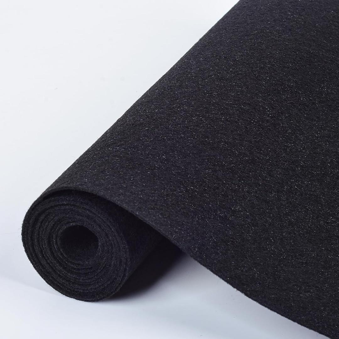 Non-Woven Fabric Mat,for Speaker Sub Box Carpet Home, Auto, RV, Boat, Marine, Truck & Car Trunk Liner 13inches*67inches*2mm*2Roll,12 SqftFolded