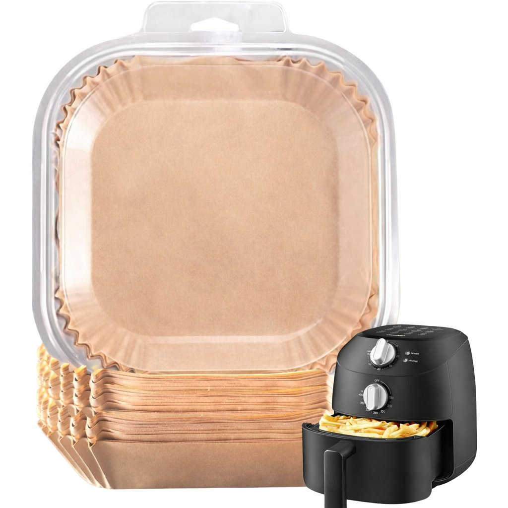 Small Air Fryer Liners for COMFEE' Compact 2.1 Air Fryer, 2 qt Air Fryer Liners for Instant Pot Vortex Mini, Air Fryer Paper Liners Disposable 2 qt Mini Liners for Gourmia Compact Digital (4.7''Square)