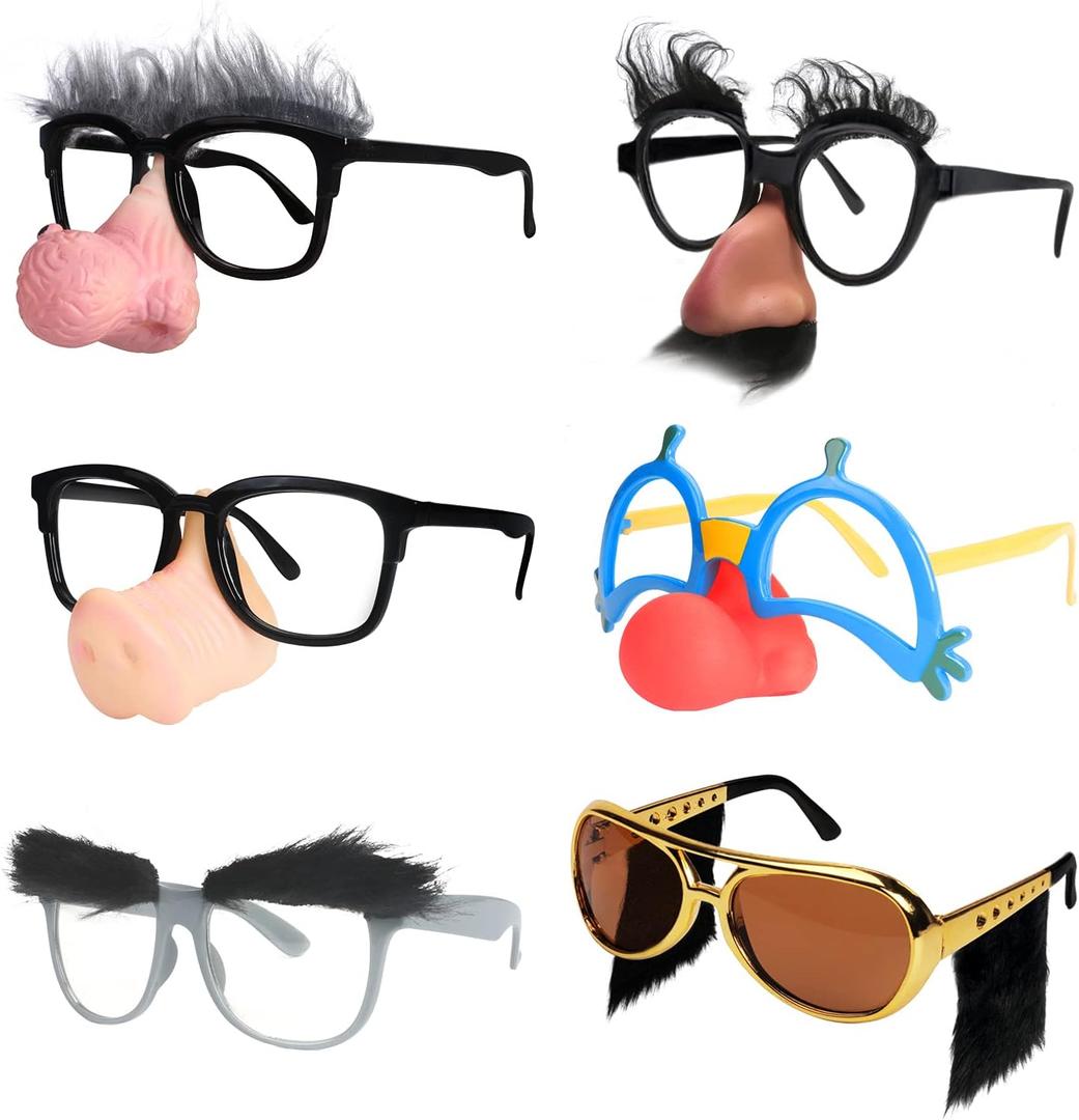 Ocean Line Halloween Glasses - 6 Pairs Fun Halloween Costume Party Favors (Disguise)
