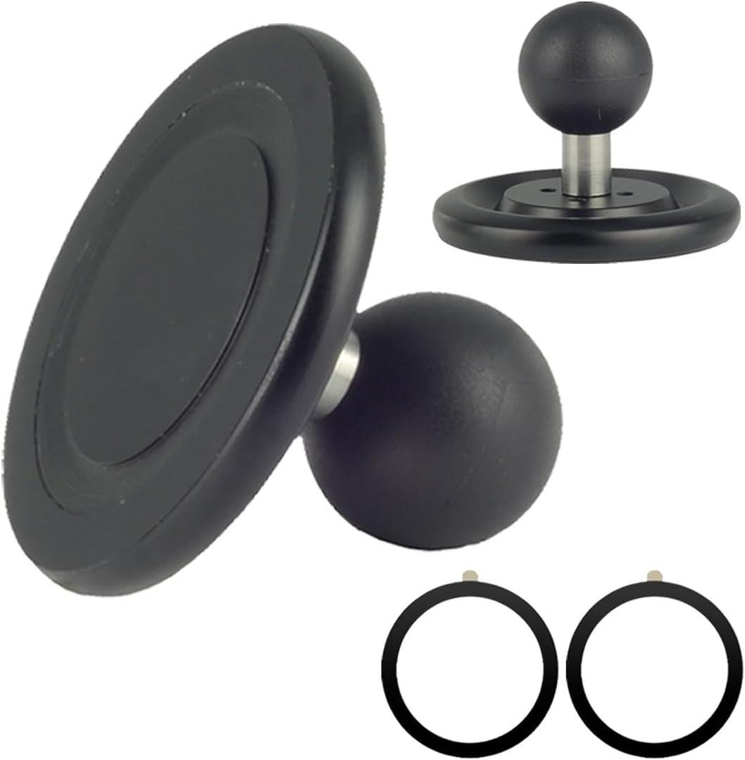 Magnetic Phone Holder Base with B Size 1 inch Ball for Magsafe iPhone 17/16/15/14/13/12 Compatible with RAM mounts B Size Double Socket Arm Magnetic Ball Phone Holder for Car