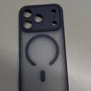 Designed for iPhone 17 Pro Case, Compatible with MagSafe, [Camera Protection] [15FT Military Drop Protection] Shockproof Translucent Matte Anti-Slip Phone Case, 6.3", Deep Blue