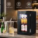 Antarctic Star 10L Mini Fridge, Beverage Refrigerator Small Drink Fridge for Bedroom, beverage cooler with Digital Temp Adjustment 40-61°F, Ideal for Bedroom, Dormitory, Office, Bar and Kitchen, Medium