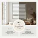 CHICOLOGY Zebra Blinds Cordless, Light Filtering, Tan Shade, 23W x 72H, 23"W x 71"H