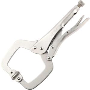 URASISTO 11-Inch C-Clamp Locking Pliers, Heavy Duty Welding C Clamp Pliers with Swivel Pads, Premium Alloy Steel Construction, Quick Release, Fit for Clamping Welding, Woodworking