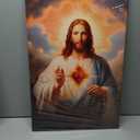Sacred Heart of Jesus Wall Art Picture Divine Mercy Picture Canvas Wall Decor Christian Religious Christ Jesus Portrait Poster Prints Artwork for Living Room Bedroom Room Office Home Decoration, 16x24