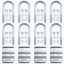 2Sets Trailer U Bolt Kits for 3500 lbs 2-3/8" Round Axle, 6-1/4" Long, 1/2 Diameter, Trailer Axle U-Bolt Leaf Spring U Bolts Kit for 3,500lbs