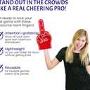 Giant Foam Finger 17 Inch- Protest Foam Hand Middle Finger for All Occasions - Cheerleading for Sports Exciting Vibrant Colors use as Celebration Pom Poms for Athletics Local Sport Events Games (Red)