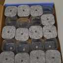 Ansible 24 Pcs Chair Leg Floor Protectors Square, Silicone Felt Furniture Leg Pads Caps Covers for Hardwood Floors (Fit:1-1/16" to 1-5/8")