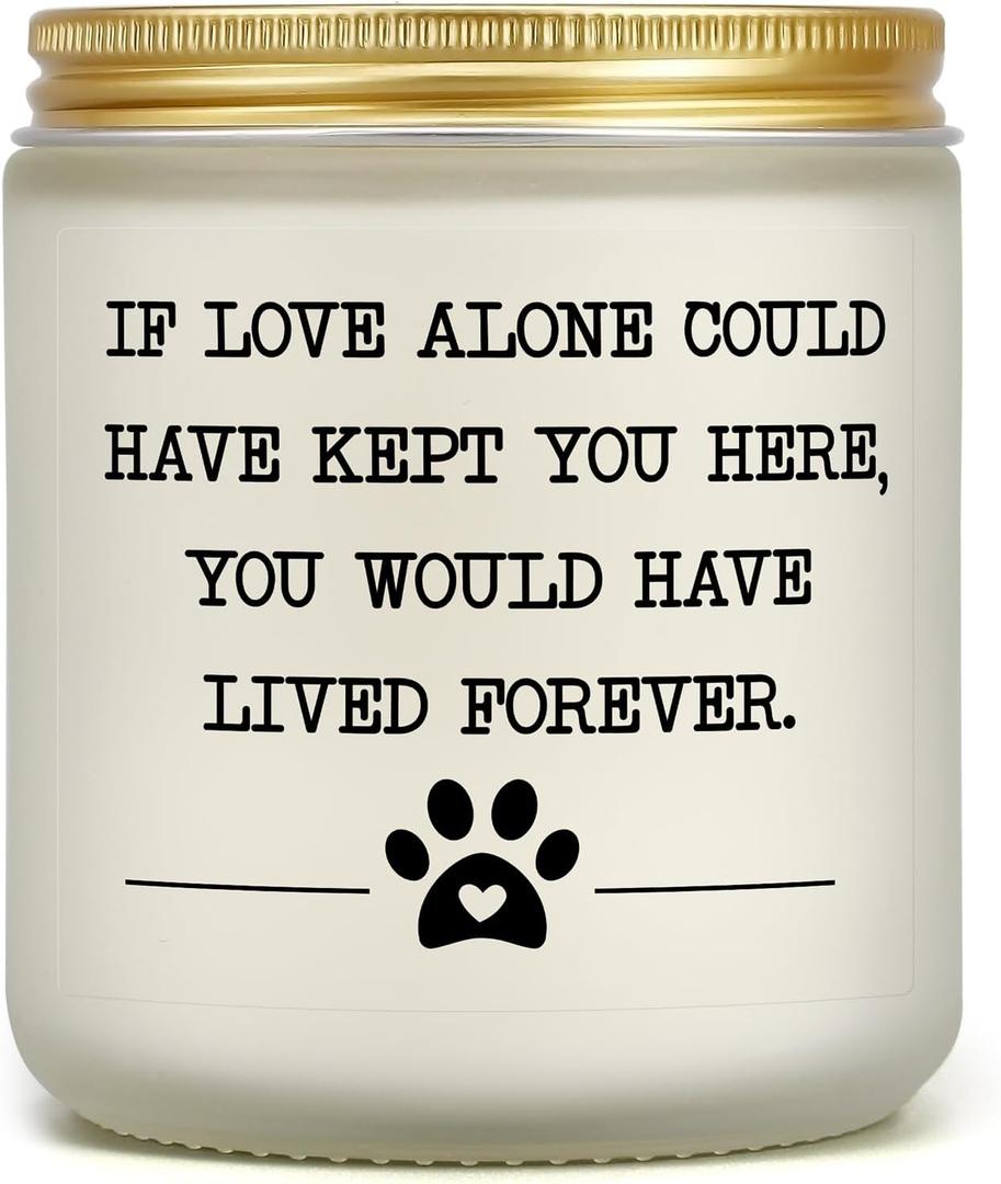 Pet Memorial Gifts for Loss of Dog Cat, Sympathy Gift for Pets Loss, Dog Bereavement Cat Memorial Candle, Remembrance Present in Memory of Cat, Passing Away Condolence Presents for Friends Pet Owner