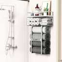 Towel Racks for Bathroom Wall Mounted - Bath Wall Towel Holder Set Above Toilet Storage, Rolled Towel Shelf Organizer for Small Bathroom, Wood Vertical Towel Rack for Bathroom Wall Decor Silver