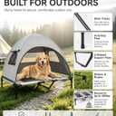2-in-1 Elevated Dog Bed with Removable Canopy, (Large,49x32x43in).