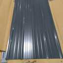 5.05 ft Corrugated Roof Panel Gauge Galvanized Steel Metal Roofing Sheet Gray Finish (8 Pack)