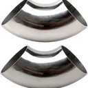 Stainless 4 Inch 90 Mandrel Bend Elbow, SS304 Stainless Steel Bend Tube 90 Degree Exhaust Elbow Pipe - Thickness 16GA/.065" for Car Modified Exhaust System, Stair Handrail (2 pcs)