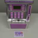 Purple Piggy Bank for Kids, ATM Machine Bank for Real Money with Debit Card, Bill Feeder, Coin Recognition, Balance Calculator, Electronic Savings Safe Box, Gifts for Teen Boy Girl