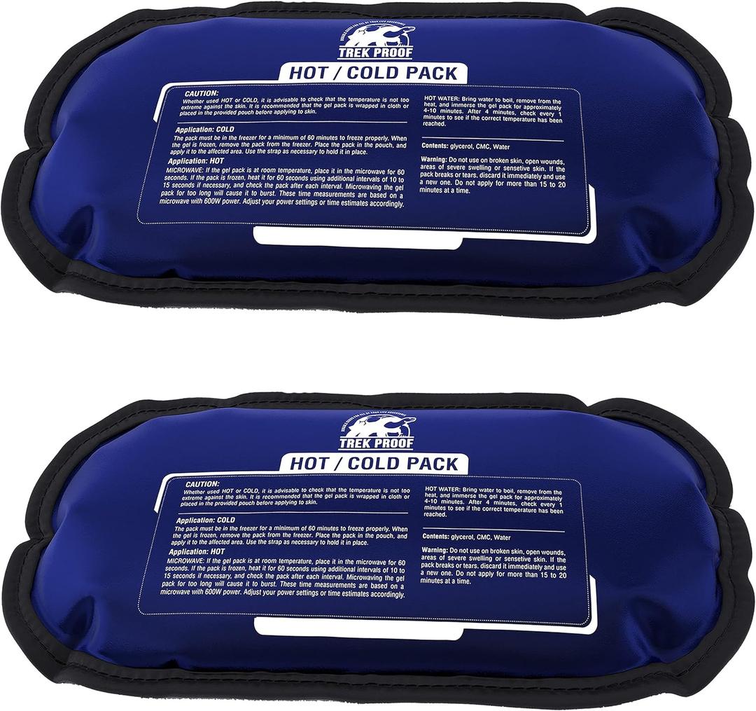 Ice Pack  Reusable Hot and Cold Therapy Gel Wrap Support Injury Recovery, Alleviate Joint and Muscle Pain  Rotator Cuff, Knees, Back & More (Gel Packs (2) Without Wrap)
