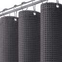 Extra Long Waffle Shower Curtain - Charcoal Gray Cotton Texture Fabric Heavyweight Shower Curtains for Bathroom,72Wx84L