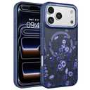 DOMAVER for iPhone 17 Pro Case, Magnetic Phone Case iPhone 17 Pro [Compatible with MagSafe] Slim Fit Flowers Floral Design Shockproof Protective Bumper Women Men Girls Boys Cover- Deep Blue