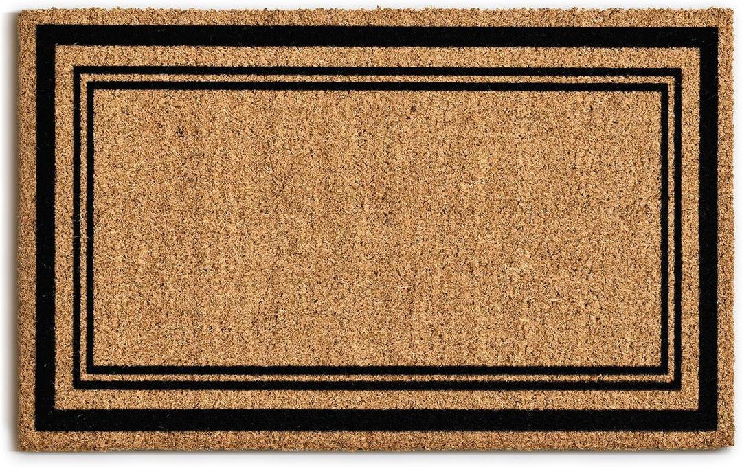 Natural Coco Coir Welcome Mat Outdoor with Heavy Duty Backing, 17" x 30" Non-Slip Coconut Door Mat Outside Entrance, Easy Clean Front Door Mat for Entry, Porch, Patio, Garden, Garage, Mudroom