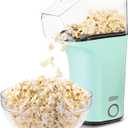 DASH Fresh Pop Popcorn Maker - Oil-Free, Air Popcorn Popper - With Measuring Cup & Recipe Guide - Perfect for Movie Nights - 16 Cups, Aqua