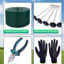 Solar Panel Bird Guard,6inx120ft Critter Guard for Solar Panels with 100pcs Fastener Clips,PVC Coated Galvanized Pigeon Solar Panel Mesh,Critter Guard with Plier,Gloves for Bird Proofing