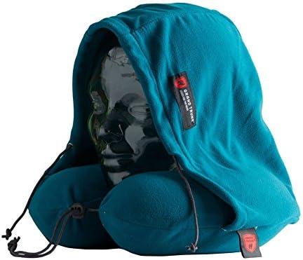 Hooded Travel Neck Pillow blue
