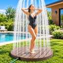 Outdoor Shower Pool Shower Garden Shower with Foot Pedal Control, Built-in Anti-Clog Filter & Anti-Slip Base, Adjustable Spray Height, Rustproof Pool Shower for Camping, Poolside, Garden (Grey)