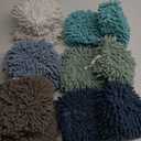 Macarrie 12 Packs Fluffy Towel Chenille Hand Towel Absorbent Fast Drying Hand Drying Puff with Loop for Bathroom Kitchen Decor, 6 Colors