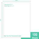 L LIKED 8.5x11 Printable White Sticker Paper Full Sheet Label, Matte, for Laser & Inkjet Printing (100 Sheets)