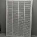 HVAC Premium 24 x 36" Duct Opening Steel Return Air Filter Grille, for 1-inch Filter, Removable Door, Flat Stamped HVAC Vent Cover Grille, Outer Dimensions 26.5 x 38.5