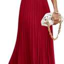 PRETTYGARDEN Women's Summer Maxi Dresses 2026 Trendy Casual Button V Neck Ruffle Cap Sleeve Long Flowy Spring Pleated Dress (XXL)
