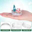 BESTOYARD 30 Pcs Snow Globe Jar, 3-Inch DIY Water Globes DIY Dome Fillable Screw Off Cap Empty for Valentines, Christmas Ornaments, Custom Party Craft