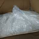 Upholstered Dining Chairs Set of 1 with Casters, Wingback Modern Side Armless Deskchair with Rollers for Diningroom Bedroom Livingroom Reading Room, Linen Fabric