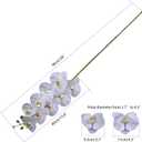 Fnize Orchid Stems Artificial Flowers Real Touch Latex Faux Phalaenopsis Branches 9 Large Blooms 38 Inches 2pcs White