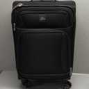 Skyway Epic Softside Carry-On Luggage - Lightweight Suitcase with Wheels for Travel | TSA Approved Carry-On Bag | Spinner Suitcase | Carry-On Luggage with Telescoping Handle, 20 inch, Black