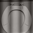 Mayfair Athens Toilet Seat, Easy Clean Hinges and Durable Wood Seat, Round, White